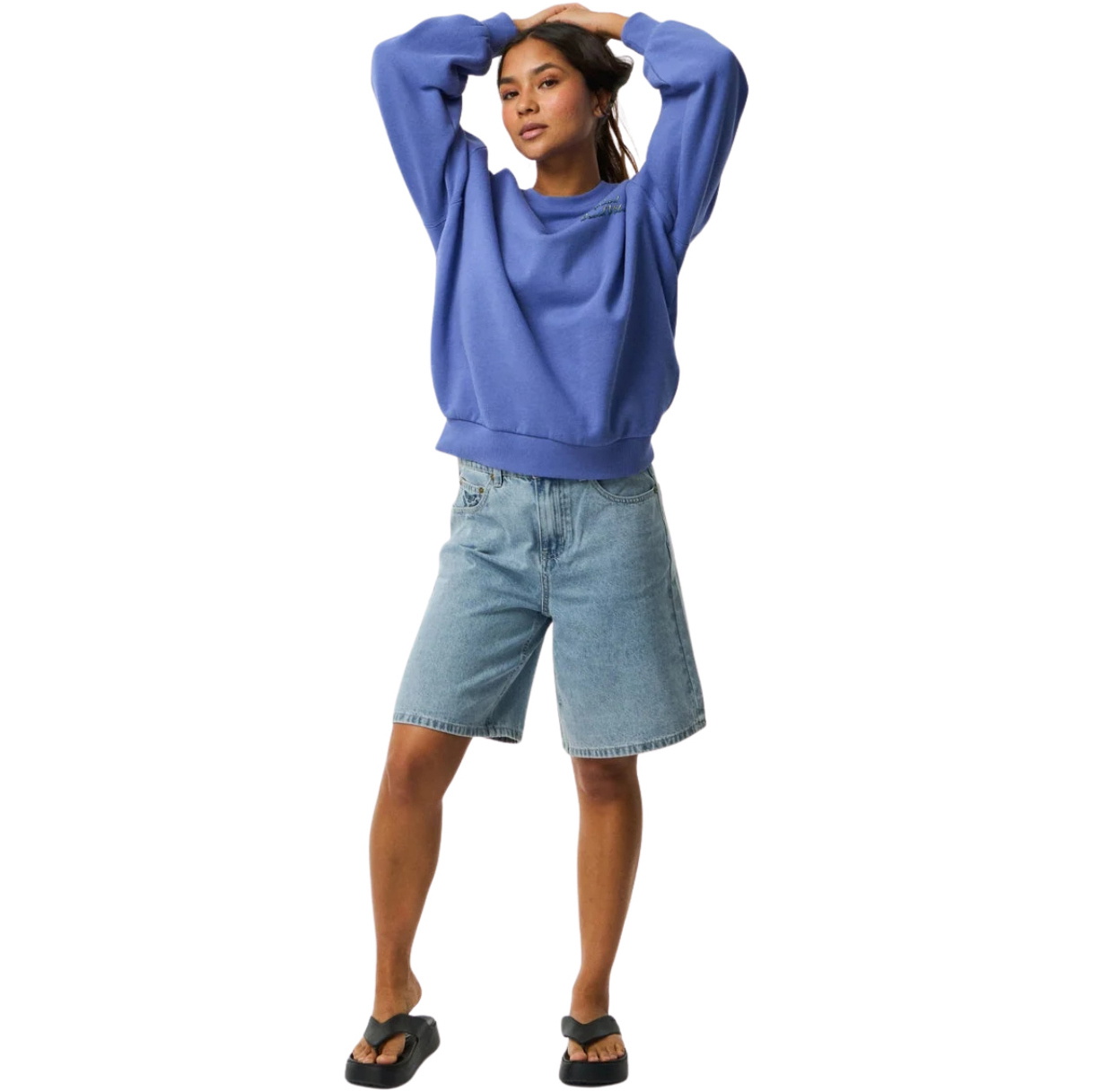 Rip Curl Mujer Vida De Playa Heritage Crew 0EMWFL - Mid Blue